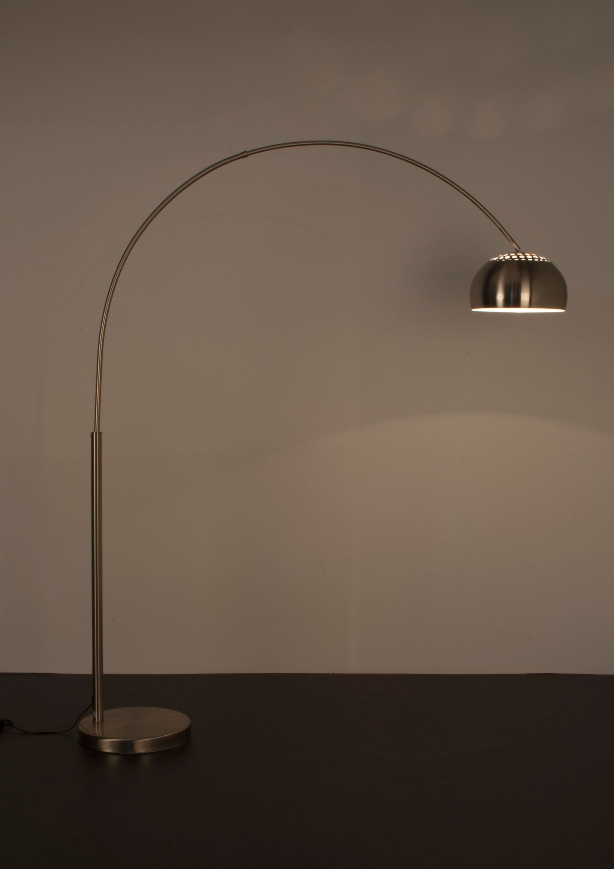 Metal Bow Chrome Floor Lamp